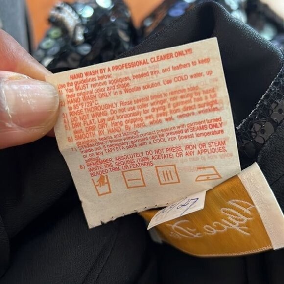 Vintage Alyce Designs black sequin dress size 10 - Picture 9 of 11